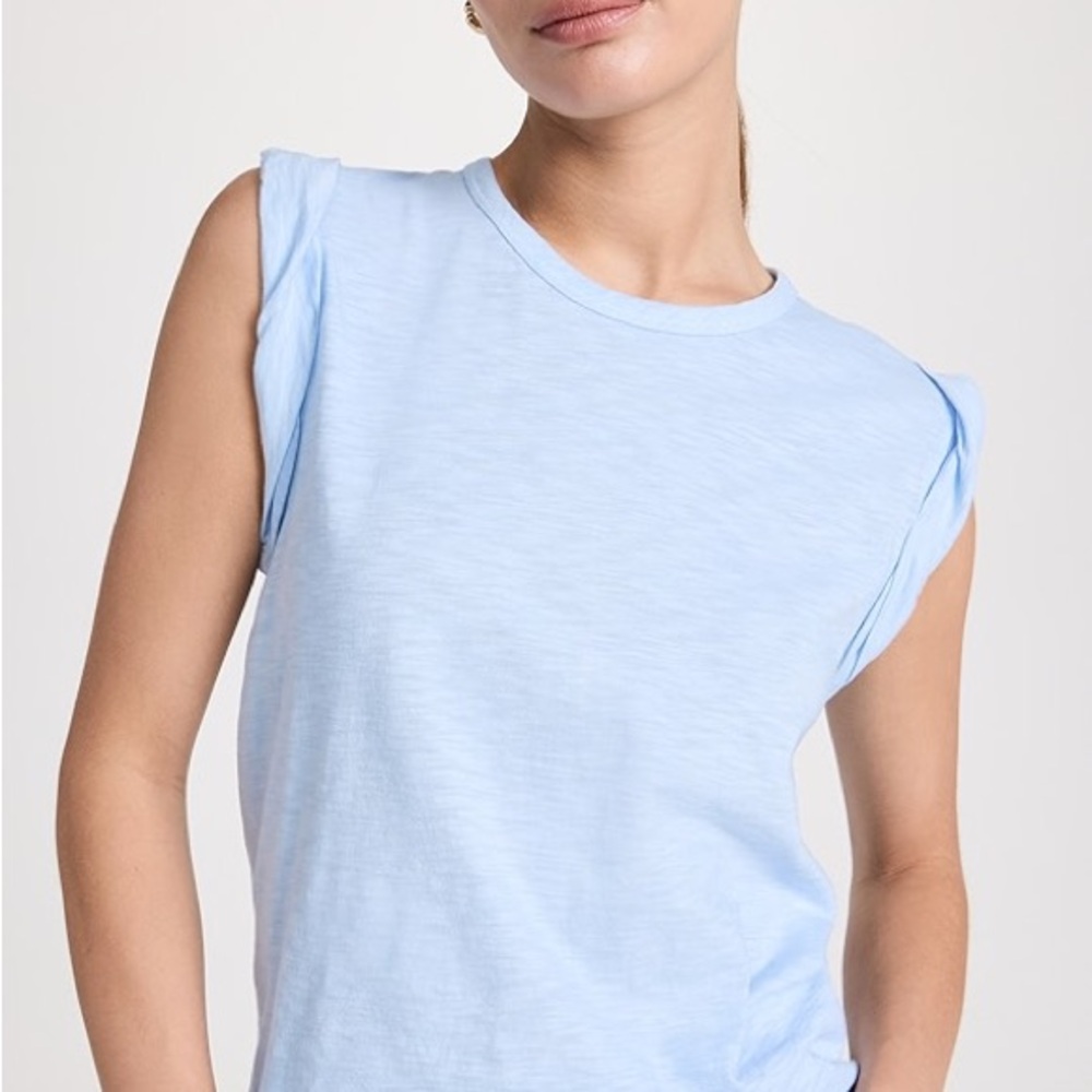 Veronica Beard Dree muscle tee in Light Blue
